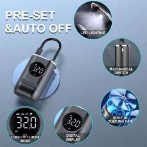 عکس دقیق کمپرسور پمپ باد شارژی مدل CZK-3668 – قدرت و سهولت در باد کردن برای مشاهده