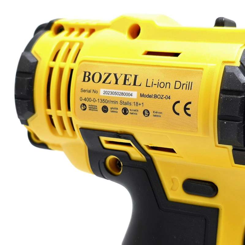 مجموعه 100 عددی دریل پیچ گوشتی شارژی چکشی بوزیل مدل BOZ-04-100PCS