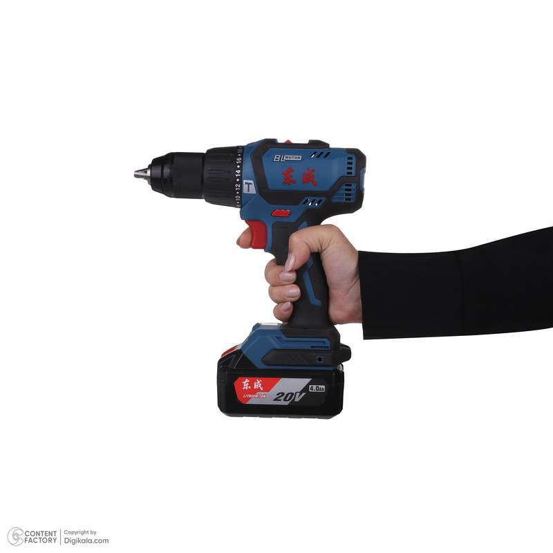 نمایی از دریل چکشی شارژی براشلس 13 میلیمتری دانگ چنگ مدل DCIZ05-13