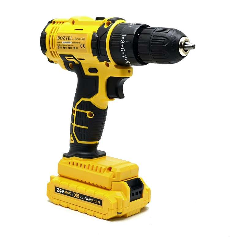 مجموعه 100 عددی دریل پیچ گوشتی شارژی چکشی بوزیل مدل BOZ-04-100PCS