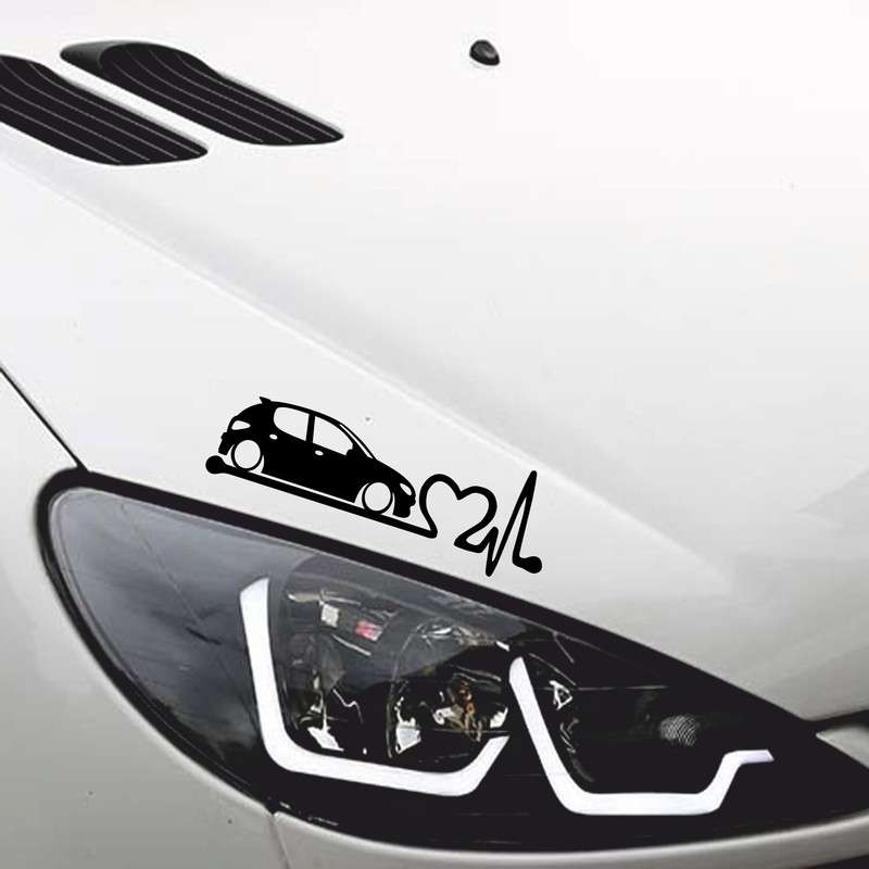 برچسب بدنه خودرو ماتریسیو طرح ضربان قلب ماشین 206 کد M121