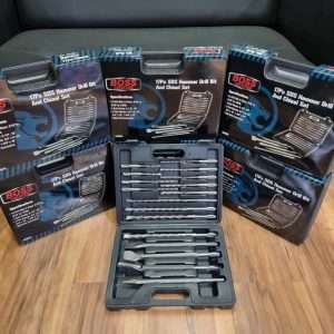 مجموعه 17 عددی قلم و مته چهار شیار الماسه باس مدل BIT-DRILL-HAMMER