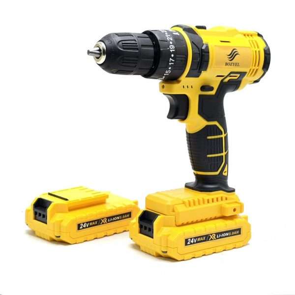 مجموعه 96 عددی دریل پیچ گوشتی شارژی چکشی بوزیل مدل 24V