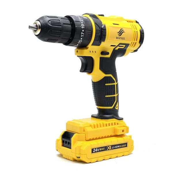 مجموعه 96 عددی دریل پیچ گوشتی شارژی چکشی بوزیل مدل 24V
