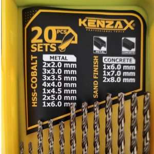 مجموعه 20 عددی مته فلز و الماسه کنزاکس مدل KDB-120