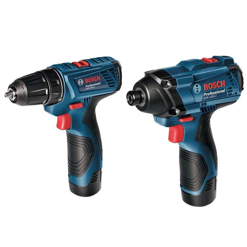 مجموعه بکس و دریل شارژی بوش مدل فوق حرفه ای GDR 120 LI & GSR 120 Li Extra Professional