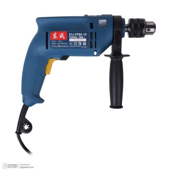 دریل چکشی 13 میلی متری 500 وات دانگ چنگ مدل DZJ04-13-z1j-ff04-13 مجموعه 43 عددی