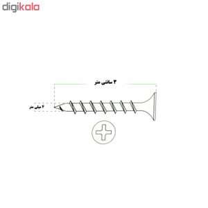 پیچ ام دی اف کد SAH30 بسته 100 عددی | ابزار آلات حرفه‌ای