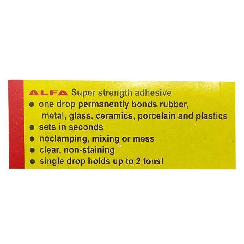 چسب قطره ای آلفا مدل bast کد 007 حجم 5 میلی لیتر بسته 6 عددی
