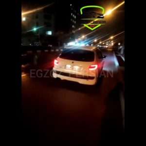 منبع اگزوز مدل 718 js طلایی اگزوز پرشین M.K