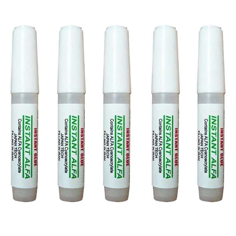 چسب قطره ای آلفا مدل bast کد 007 حجم 5 میلی لیتر بسته 6 عددی